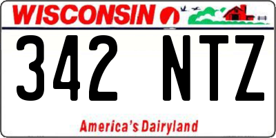 WI license plate 342NTZ