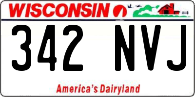 WI license plate 342NVJ