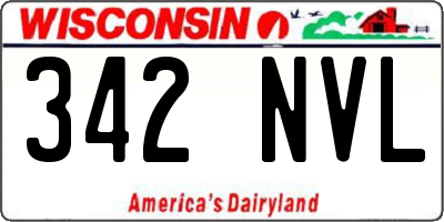 WI license plate 342NVL