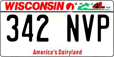 WI license plate 342NVP