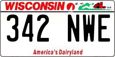 WI license plate 342NWE