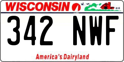 WI license plate 342NWF
