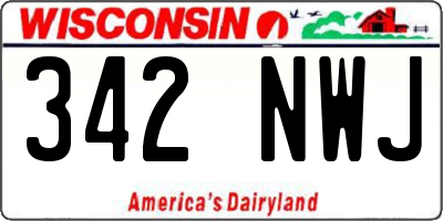 WI license plate 342NWJ