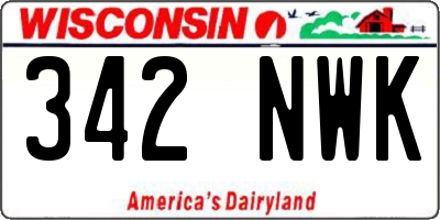 WI license plate 342NWK