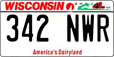 WI license plate 342NWR