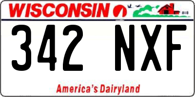 WI license plate 342NXF