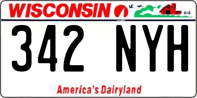 WI license plate 342NYH