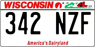 WI license plate 342NZF