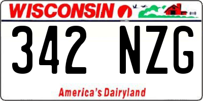 WI license plate 342NZG