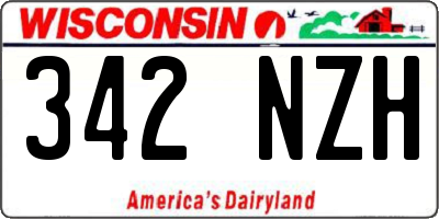 WI license plate 342NZH