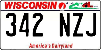 WI license plate 342NZJ