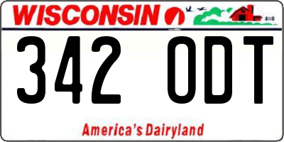 WI license plate 342ODT