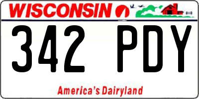 WI license plate 342PDY