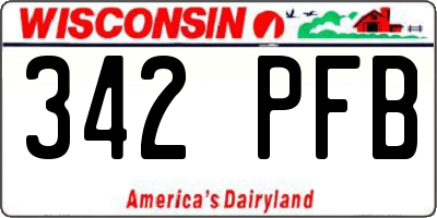 WI license plate 342PFB