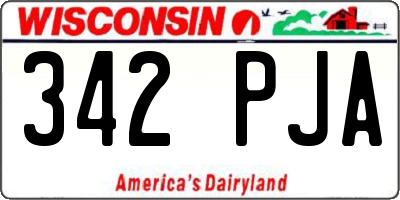 WI license plate 342PJA
