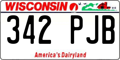 WI license plate 342PJB