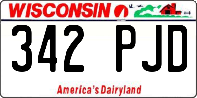 WI license plate 342PJD