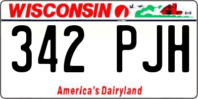 WI license plate 342PJH