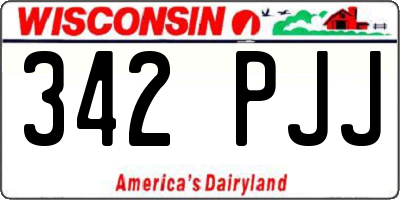WI license plate 342PJJ