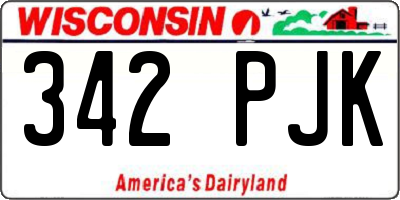 WI license plate 342PJK