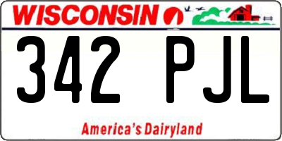 WI license plate 342PJL