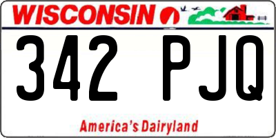 WI license plate 342PJQ