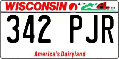 WI license plate 342PJR