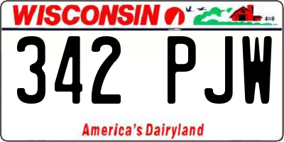 WI license plate 342PJW