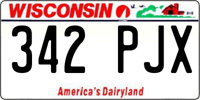 WI license plate 342PJX