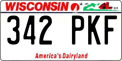 WI license plate 342PKF