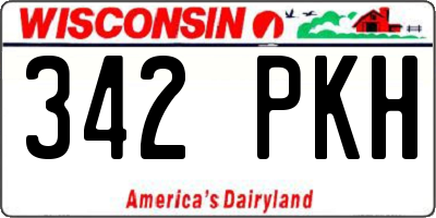 WI license plate 342PKH