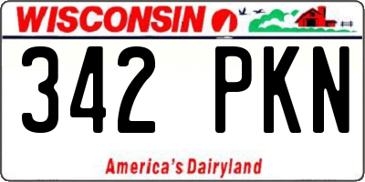 WI license plate 342PKN