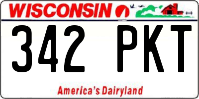 WI license plate 342PKT