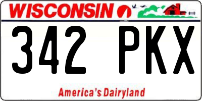 WI license plate 342PKX