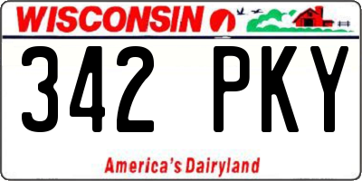 WI license plate 342PKY