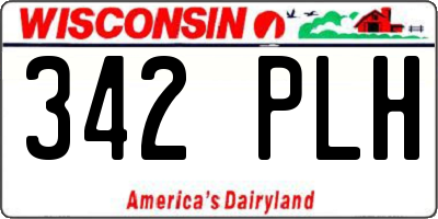 WI license plate 342PLH