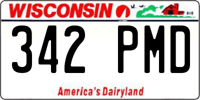 WI license plate 342PMD