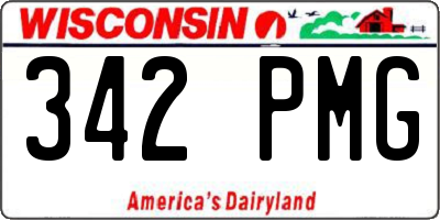 WI license plate 342PMG