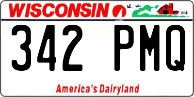 WI license plate 342PMQ