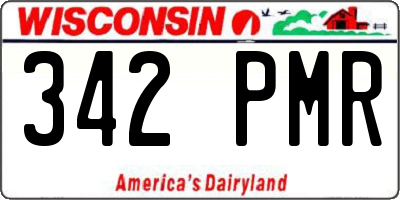 WI license plate 342PMR