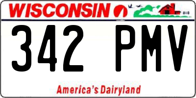 WI license plate 342PMV