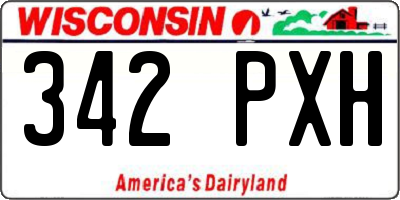 WI license plate 342PXH