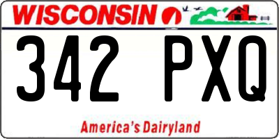 WI license plate 342PXQ
