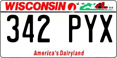 WI license plate 342PYX