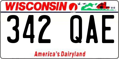 WI license plate 342QAE