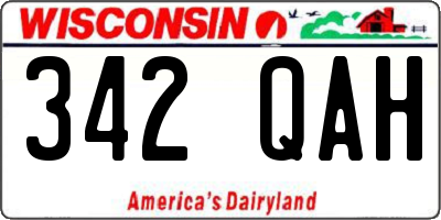 WI license plate 342QAH