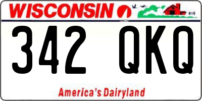 WI license plate 342QKQ