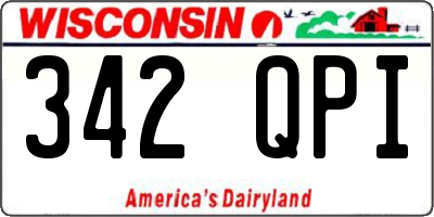 WI license plate 342QPI