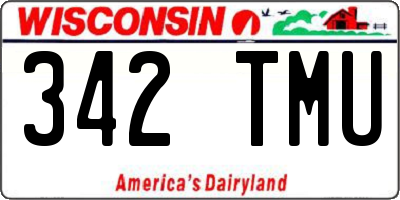 WI license plate 342TMU