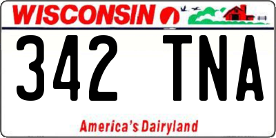 WI license plate 342TNA